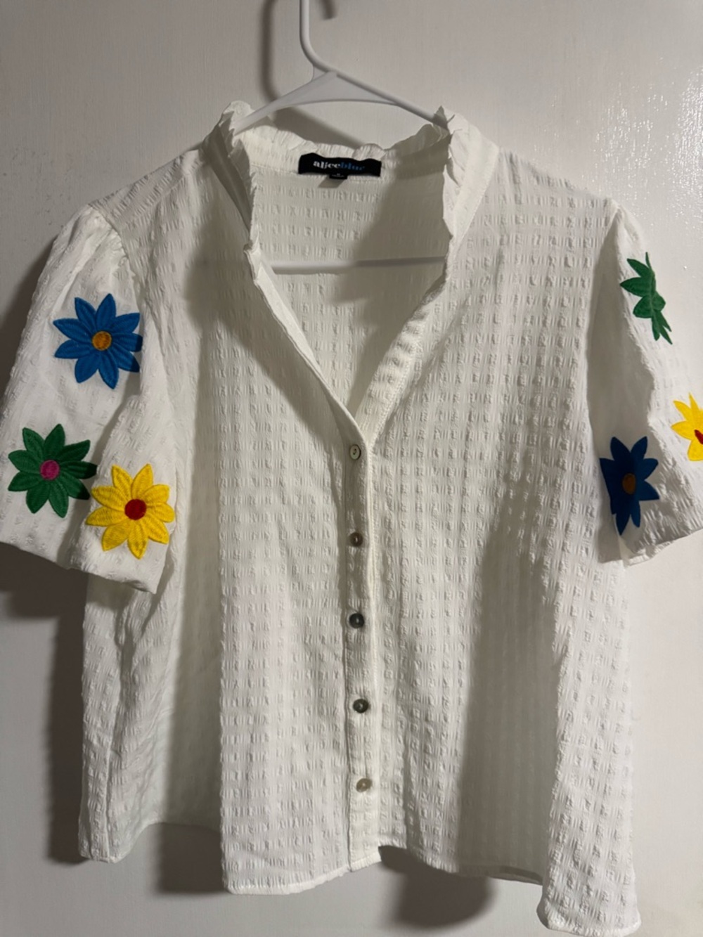 Alice Blue Medium flower blouse